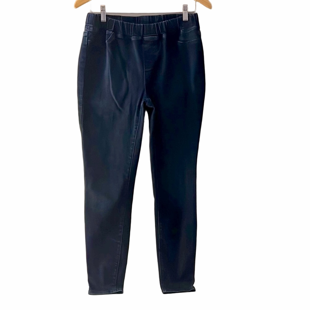 Eileen Fisher Dark Wash Organic Cotton Denim Skinny Jean Pull On Stretch Small